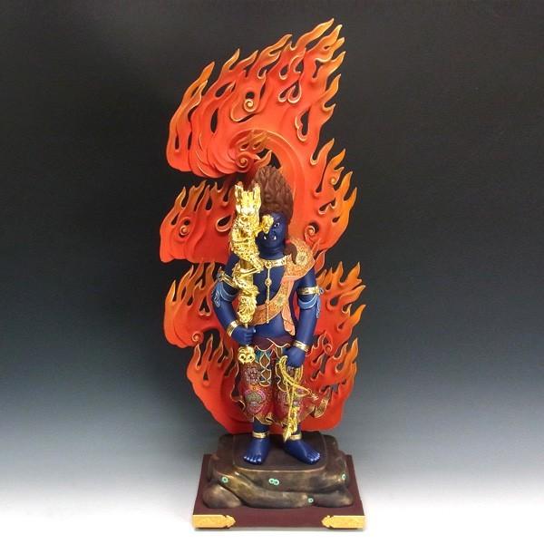 不動明王 彫刻 仏教工芸品 極上彫 倶利伽羅不動明王立 不動明王 彫刻