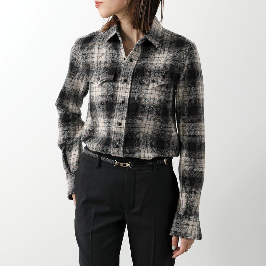 SAINT LAURENT サンローラン フランネルシャツ 615139 Y22OA