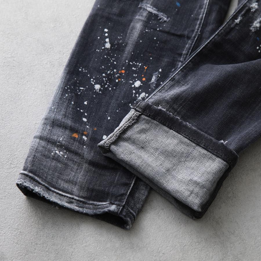 DSQUARED2（ディースクエアード） ジーンズ BLACK ORANGE SPOTS WASH