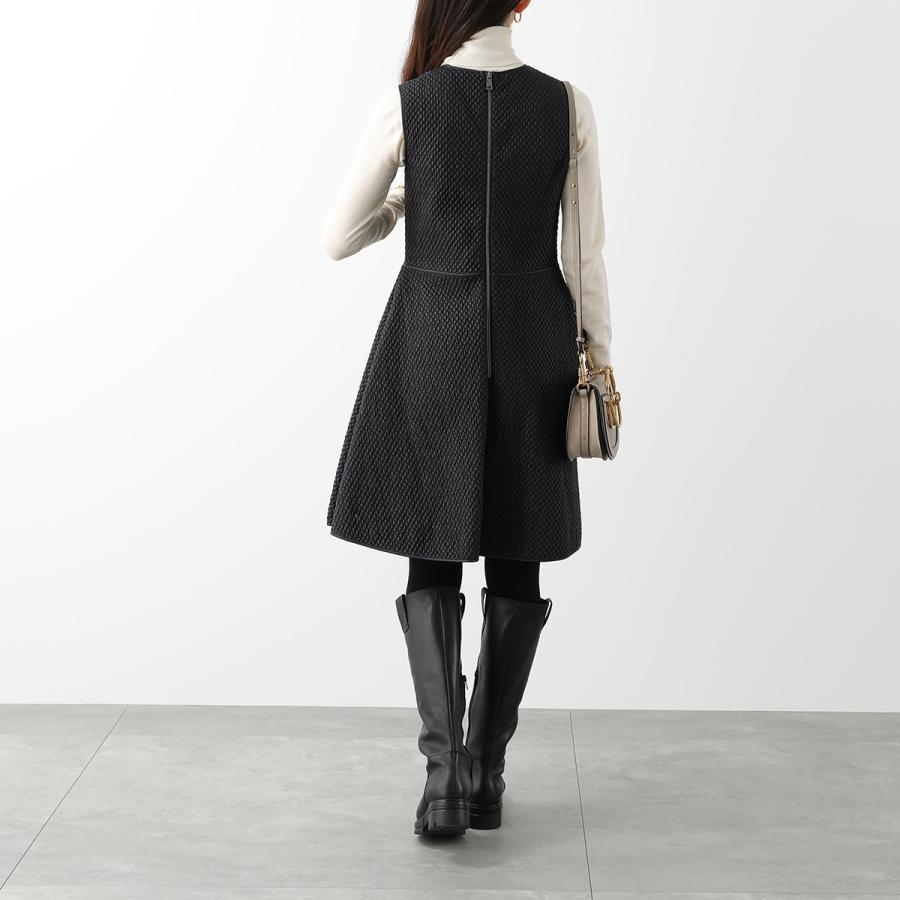 MONCLER ノースリーブ ブラックミニワンピース MONCLER ノースリーブ