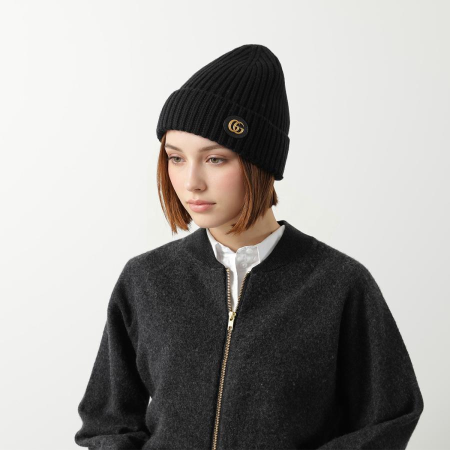 GUCCI（グッチ） ニット帽 764594 3GB02 レディース ダブルG カシミヤ
