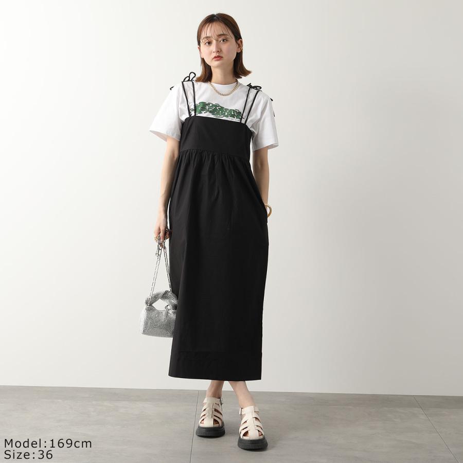 GANNI（ガニー） ワンピース Cotton Poplin String Midi Dress F9130