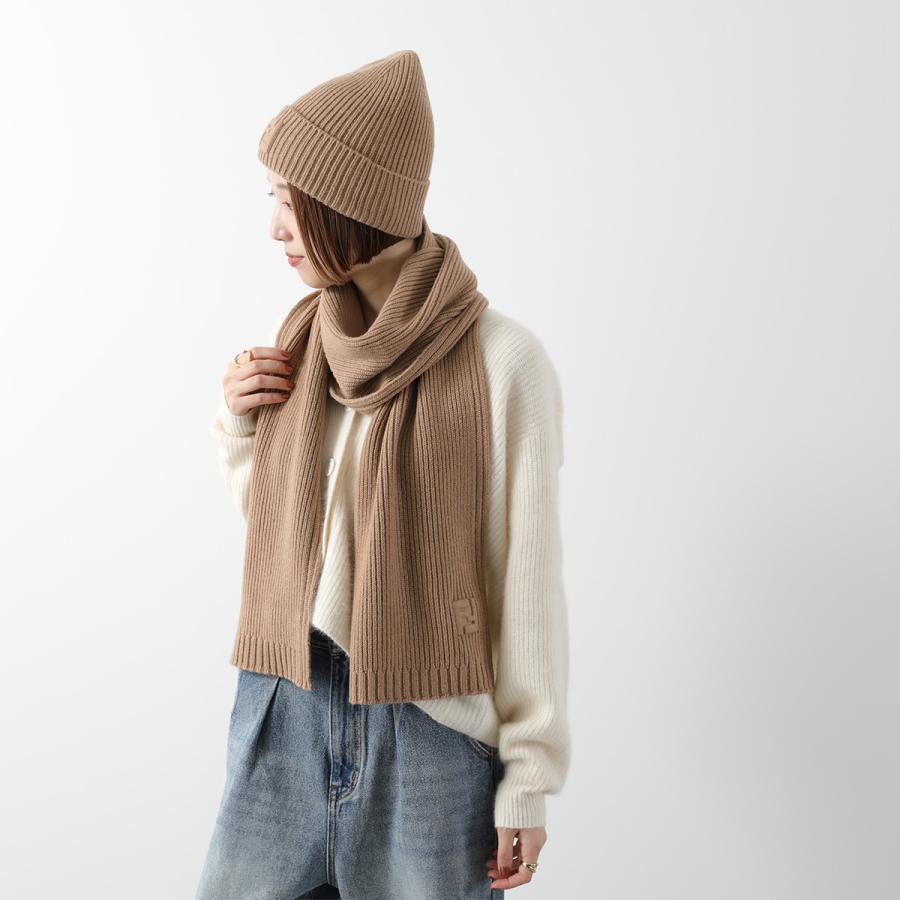 FENDI（フェンディ） マフラー FXT117 ASG2 レディース リブ カシミア