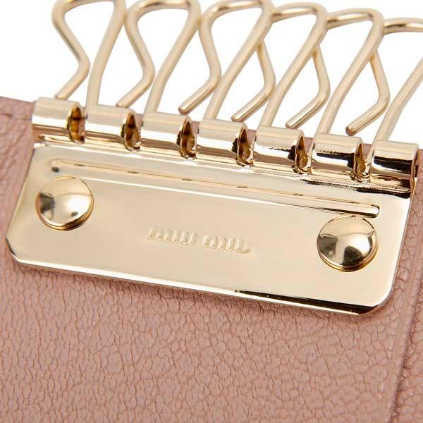 miu miu（ミュウミュウ） キーケース ピンク 5PG222 2D7A F0615 リボン