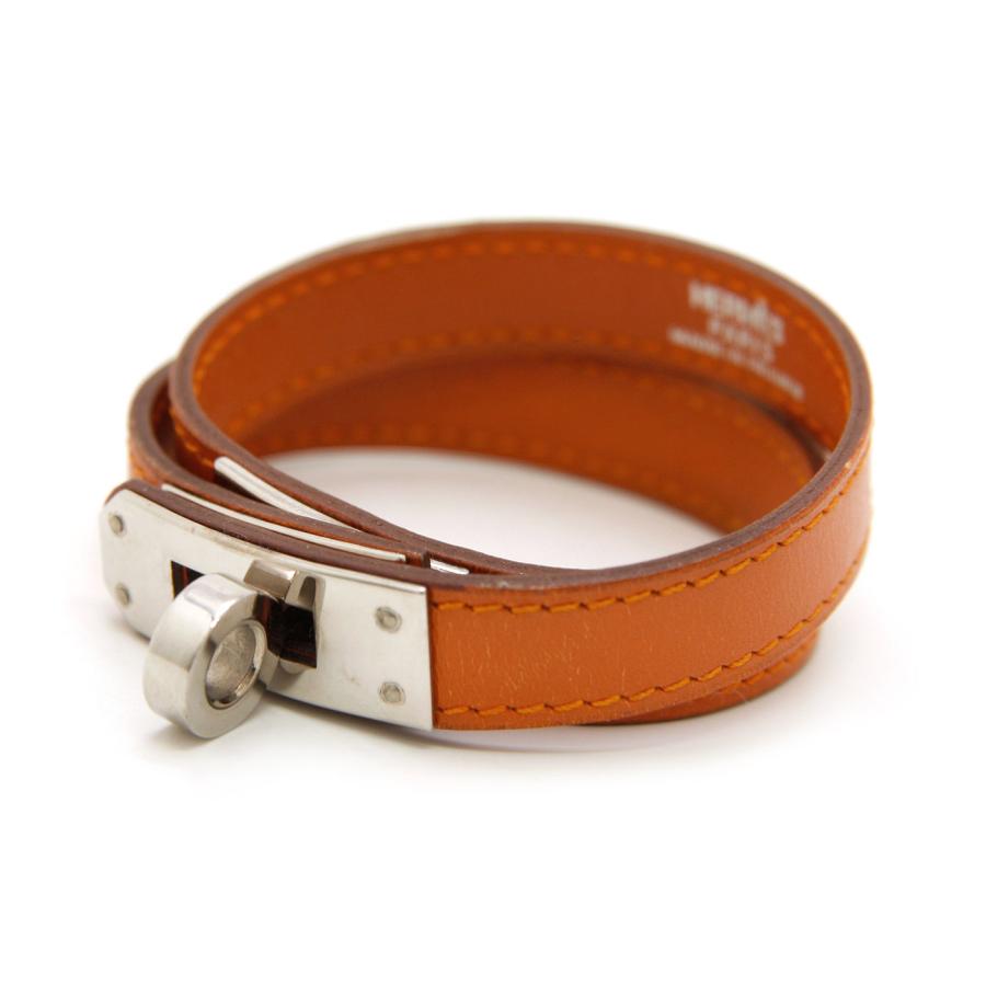 HERMES（エルメス） ブレスレット ケリー ドゥブルトゥール オレンジ