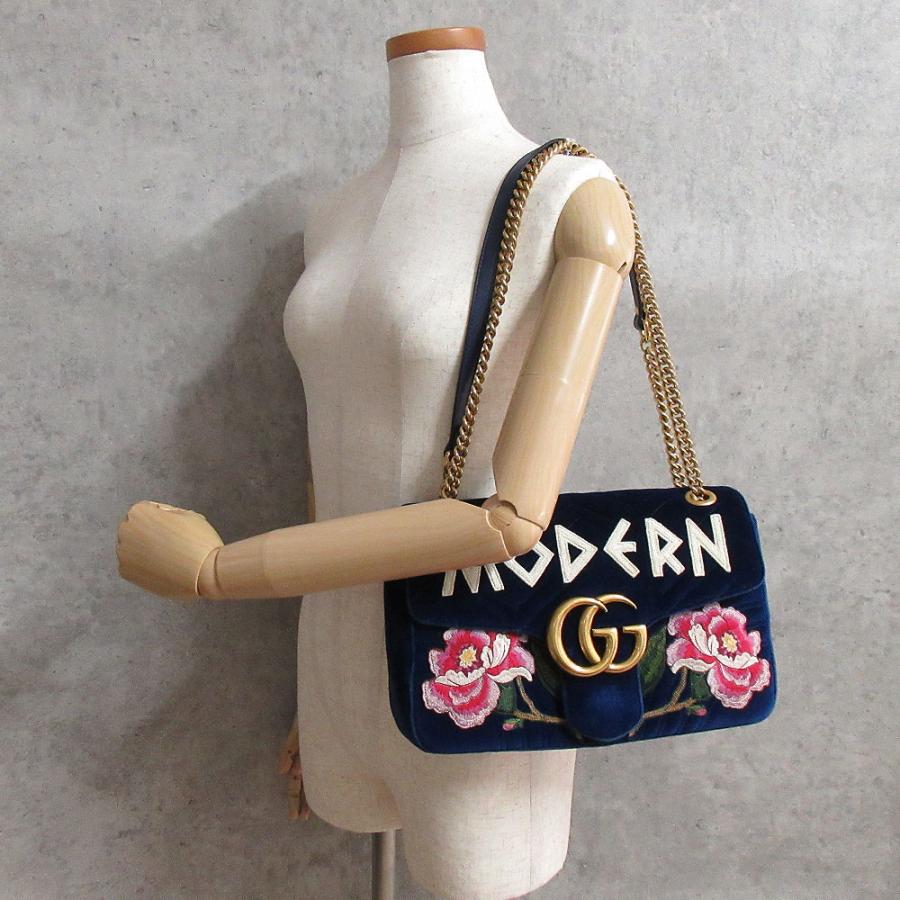GUCCI（グッチ） ショルダーバッグ GGマーモント MODERN ベルベット