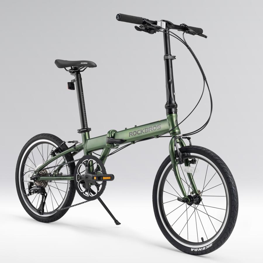 ROCKBROS 折りたたみ自転車 20インチ ミニベロ 8段変速 アルミフレーム