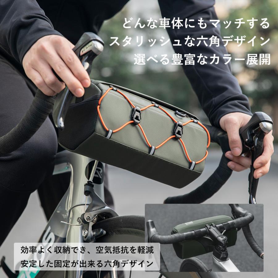 ROCKBROS 自転車 フロントバッグ ハンドルバッグ 2way ヘキサゴン