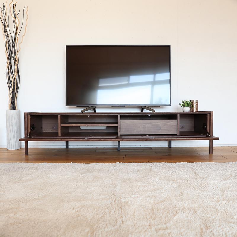 テレビ台 180cm テレビボードセット 左右キャビネット ブラウン