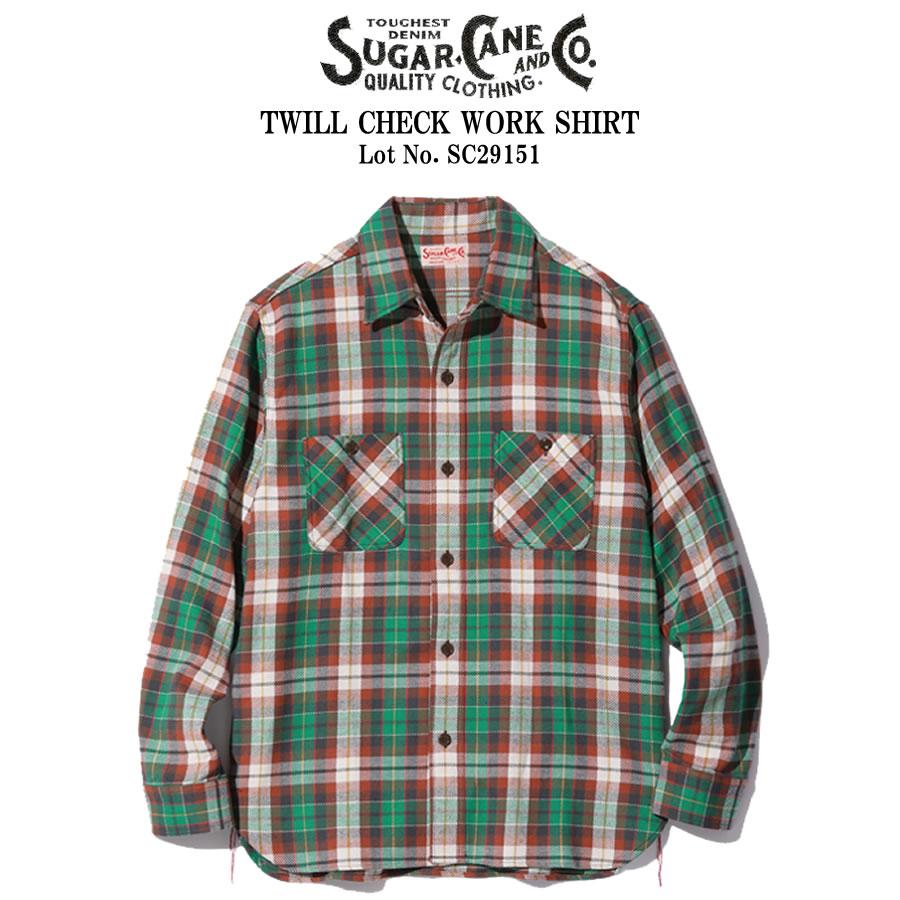 SUGAR CANE シュガーケーン ツイルチェック ワークシャツ SC29151 東洋