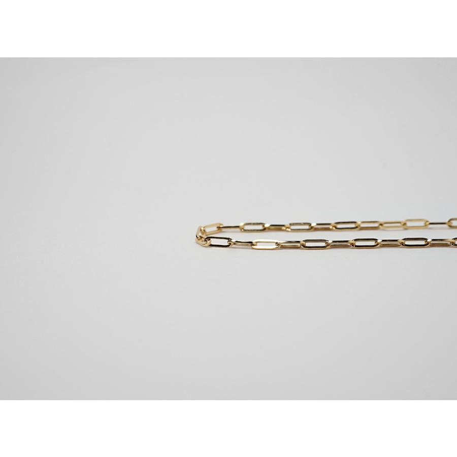 K18 ペーパークリップ ブレスレット 1.7mm チェーンブレスレット