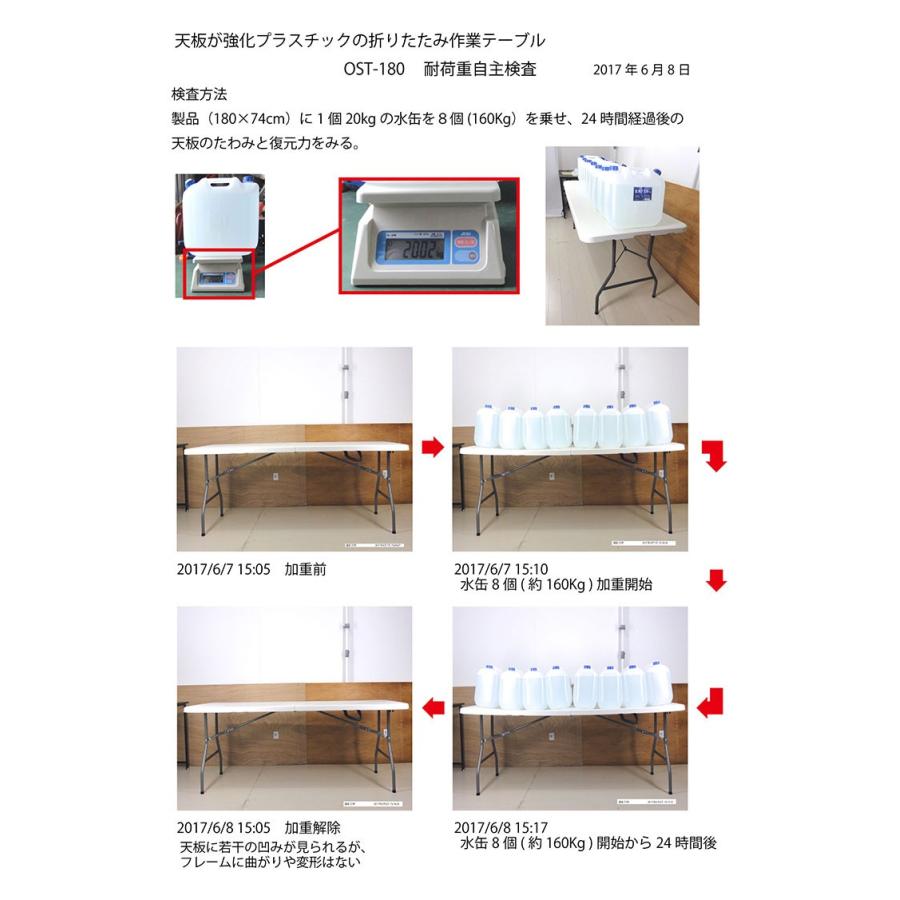 ビーカム OST-180 強化プラスチック 折りたたみ 作業テーブル ワーク