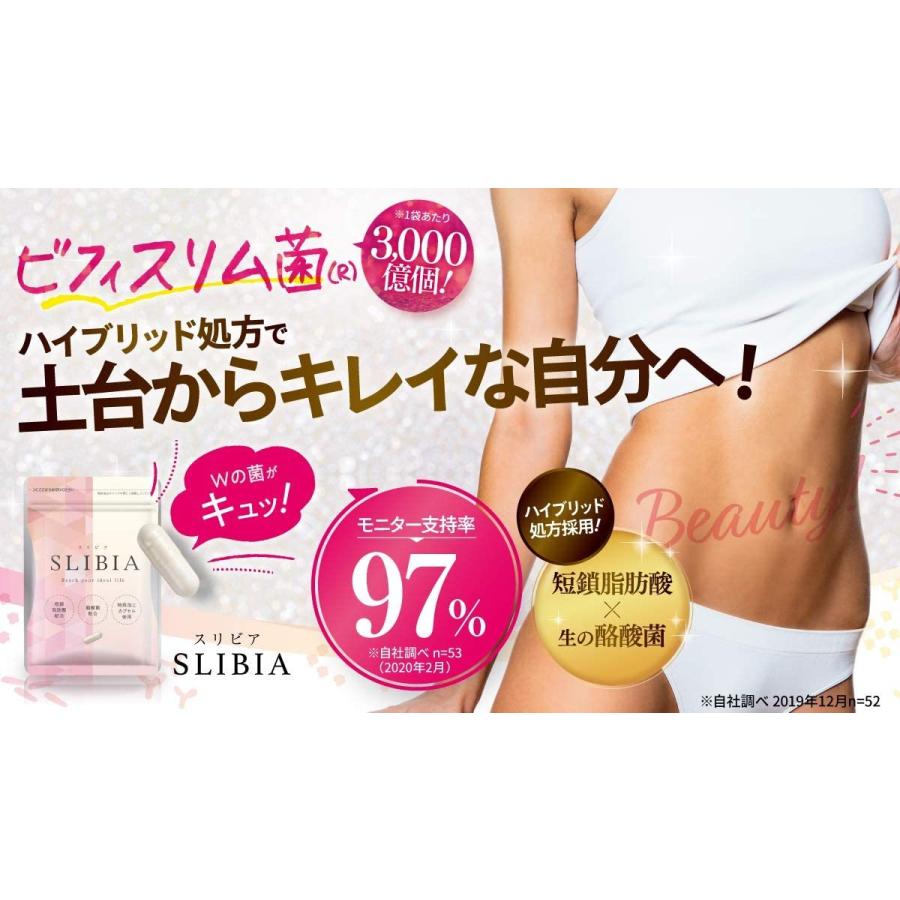 スリビア SLIBIA 30粒 約1ヶ月分 フローラ サプリ 短鎖脂肪酸 酪酸菌