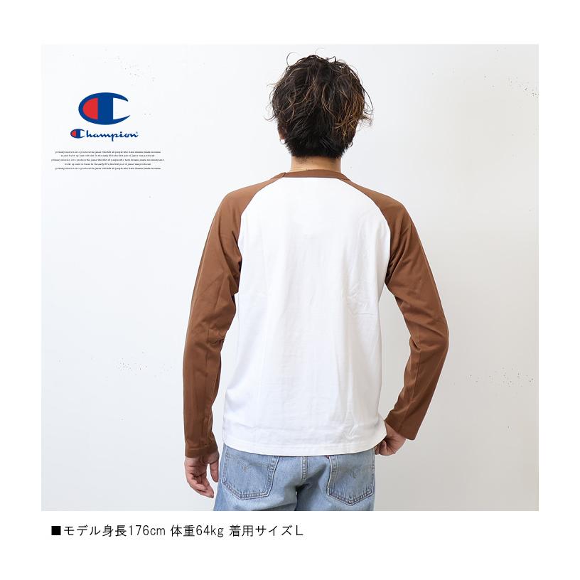Champion（チャンピオン） ワンポイント ラグラン 長袖Tシャツ ロンT