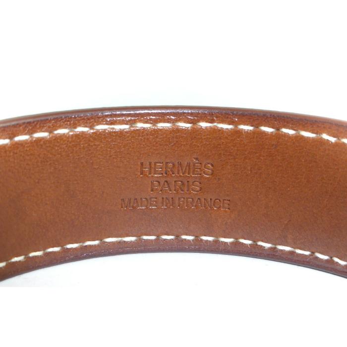 HERMES（エルメス） レザー バングル □N刻印 ブレスレット Sサイズ