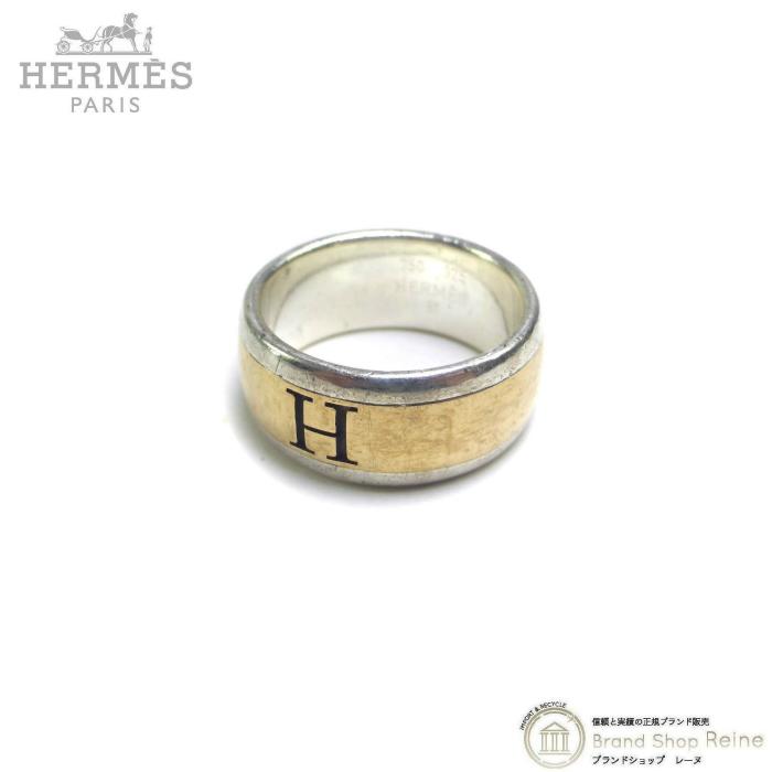 HERMES（エルメス） Hロゴ コンビ リング シルバー ゴールド 925 750
