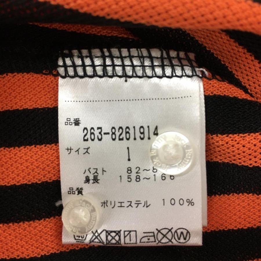 Jack Bunny!!（ジャックバニー） 長袖シャツ オレンジ×黒 ストライプ