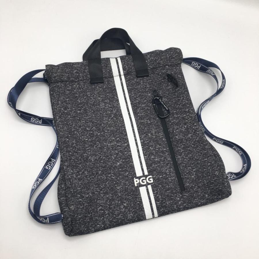PGG 【超美品】PGGパーリーゲイツ 2WAYリュック 杢黒 パンチング