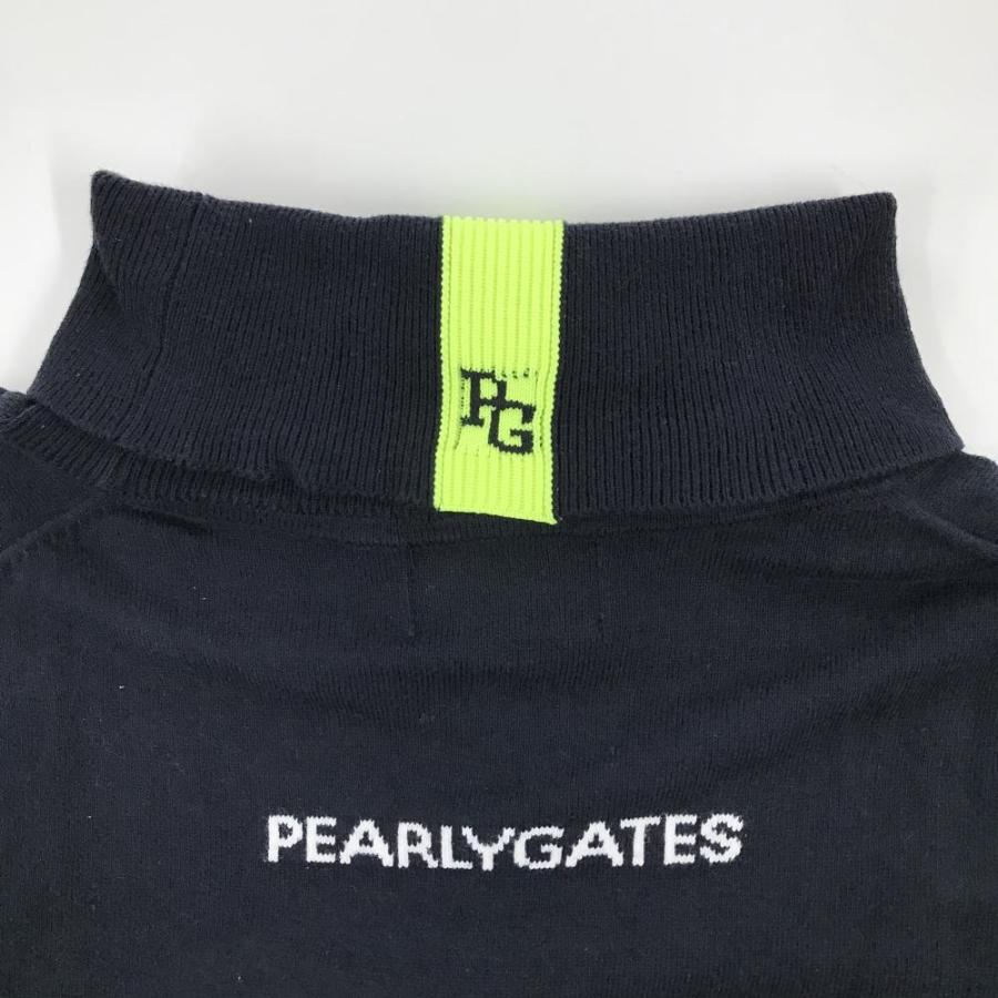 PEARLY GATES（パーリーゲイツ） タートルネックセーター ネイビー 袖