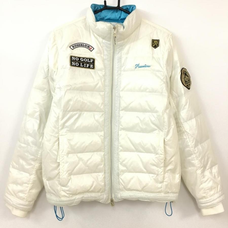 30%OFF価格／RUSSELUNO ラッセルノ ダウンジャケット 白 ワッペン