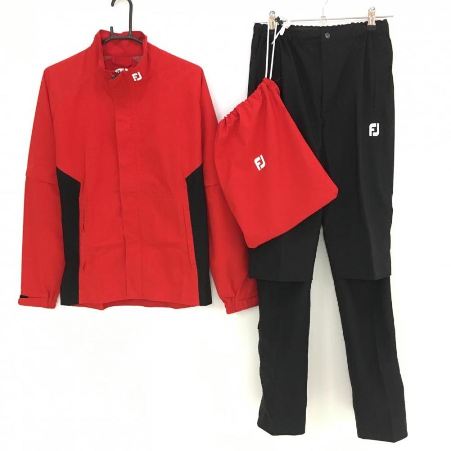 FootJoy（フットジョイ） レインウェア上下セット レッド×黒 2WAY