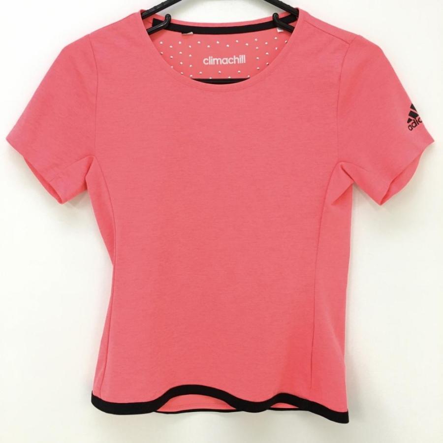 adidas（アディダス） Tシャツ 蛍光ピンク climachill レディース