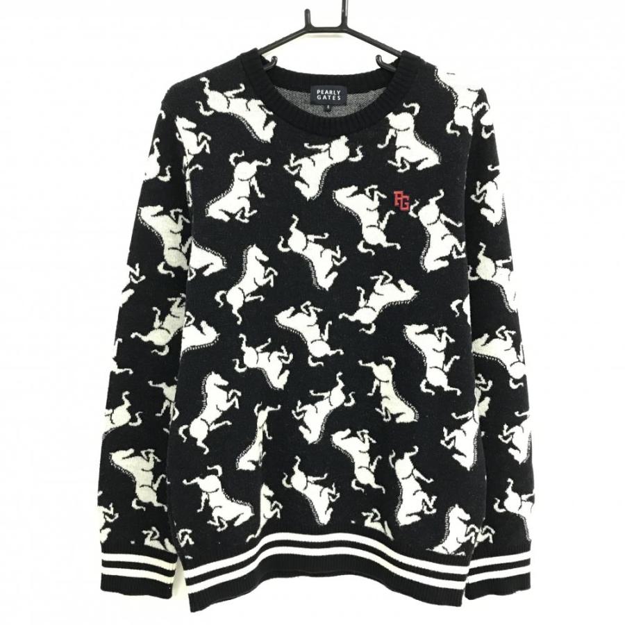 PEARLY GATES（パーリーゲイツ） セーター ネイビー×白 ポニー柄