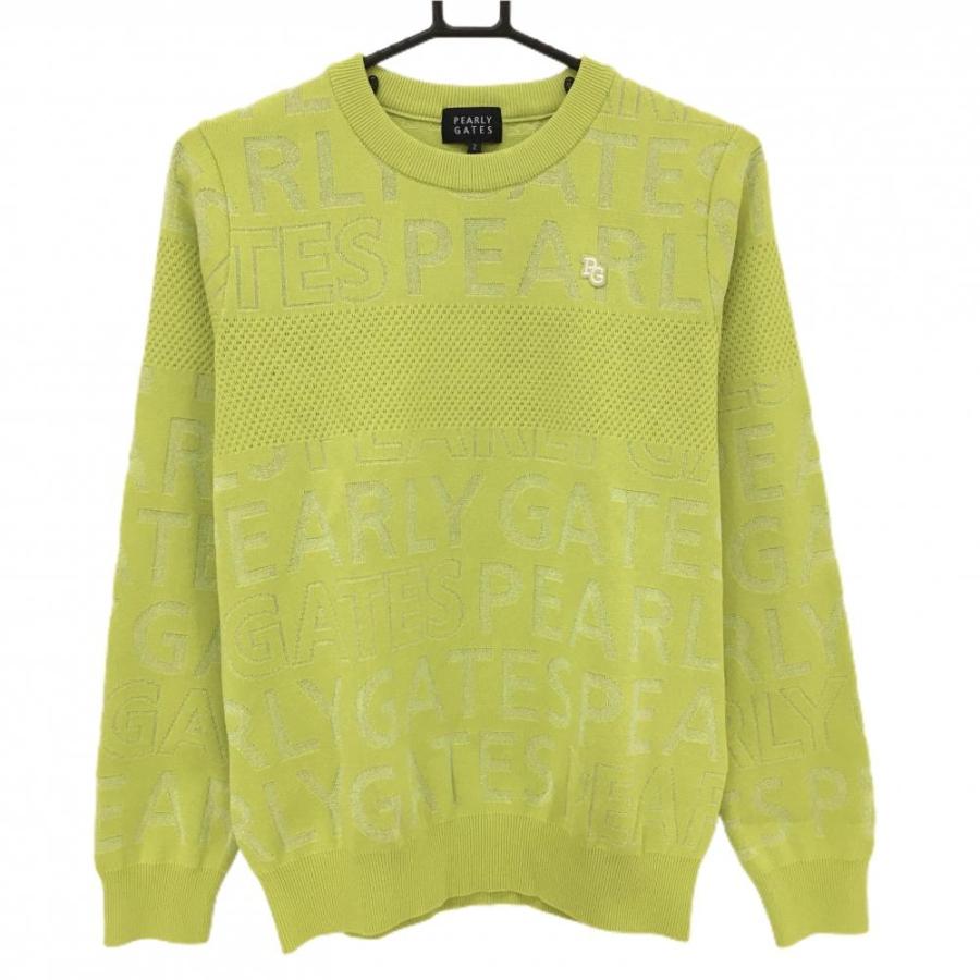 PEARLY GATES（パーリーゲイツ） セーター ライトグリーン ロゴ総柄