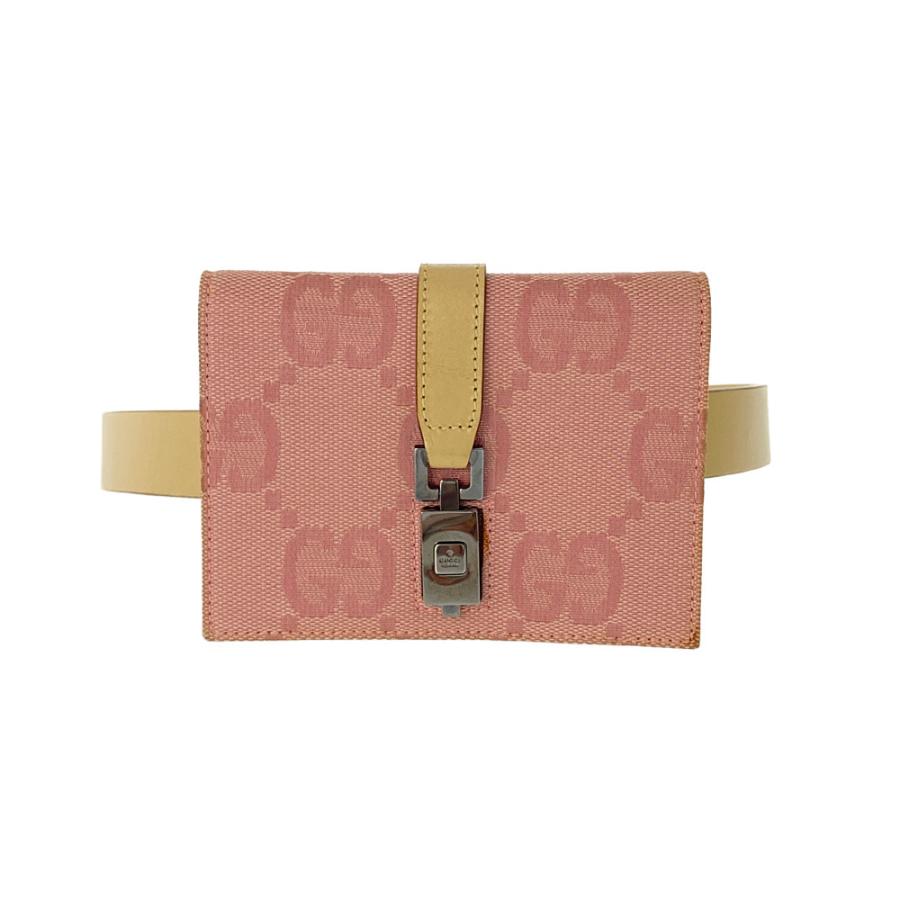 GUCCI GGキャンバス ジャッキー ウエストバッグ ボディーバッグ 茶色