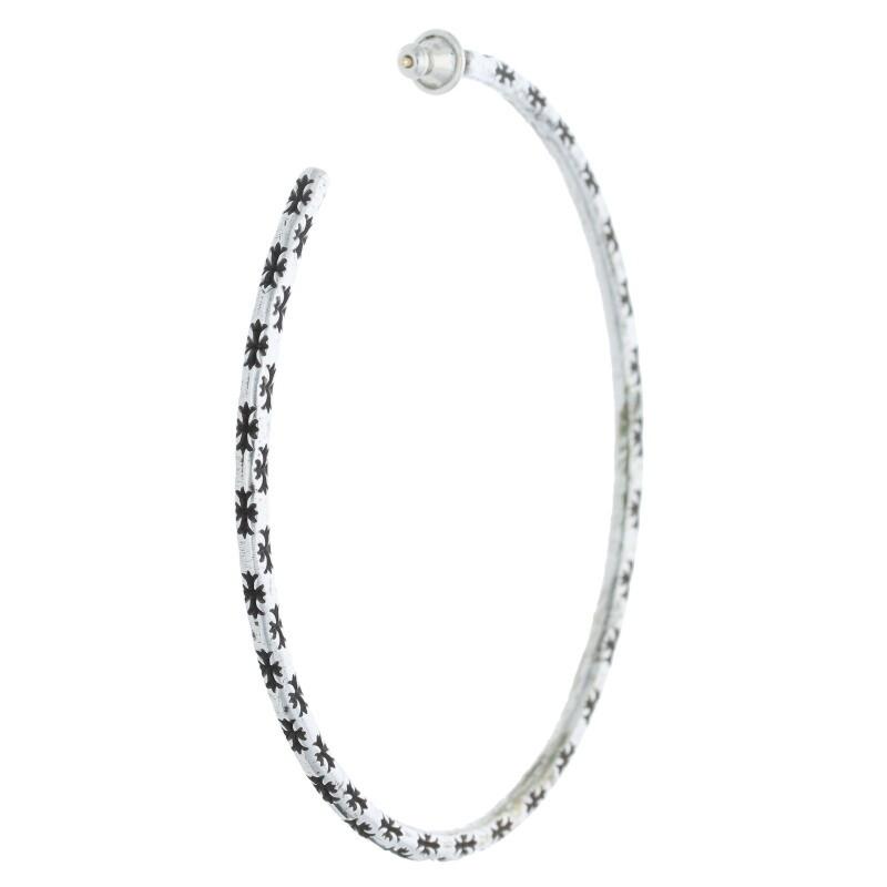 CHROME HEARTS（クロムハーツ） ピアス クロスフープ シルバーピアス
