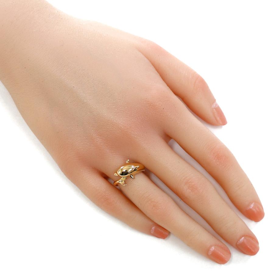 STAR JEWELRY スタージュエリー K18 リング 指輪 11号 イルカ