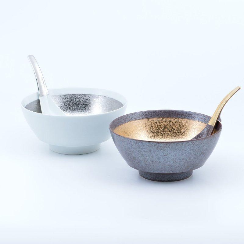 結晶金巻 ラーメン どんぶり レンゲセット ラーメン鉢 おしゃれ 食器