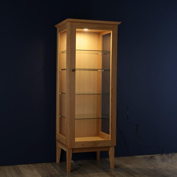 飾り棚 コレクションケース キュリオケース ダウンライト可動式棚