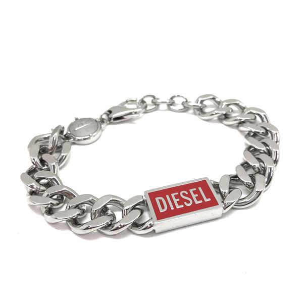 DIESEL（ディーゼル） ブレスレット ブランド シルバー×レッド
