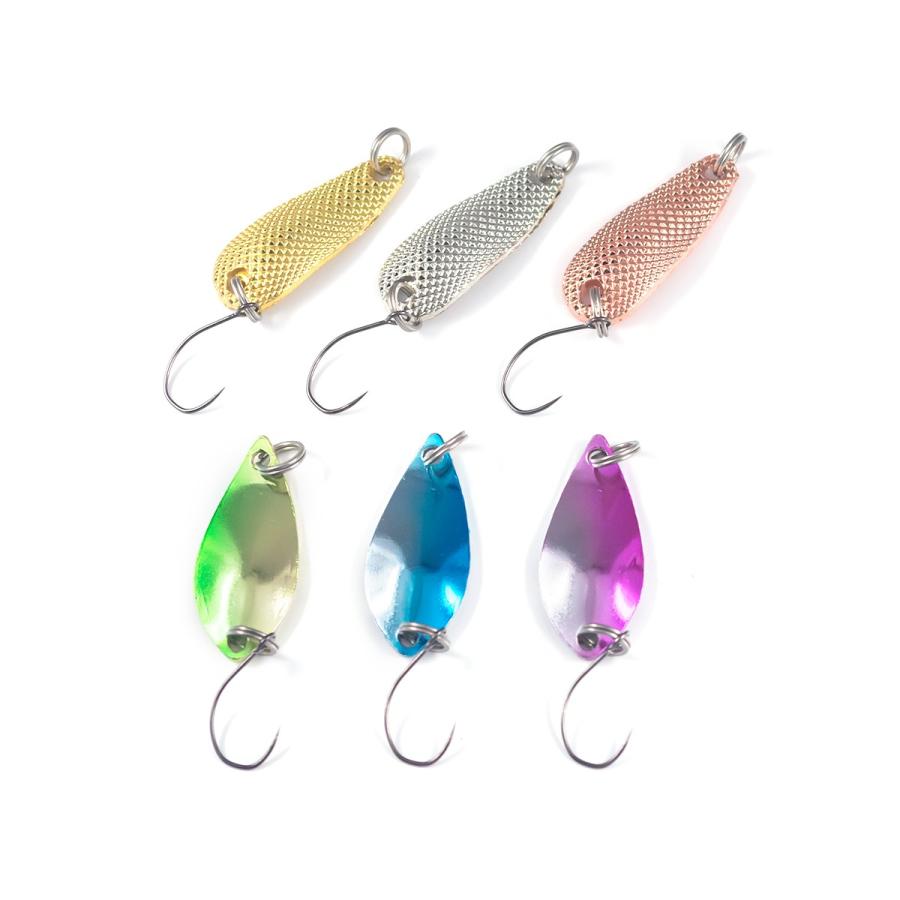 オルルド釣具 スプーンルアー 6個セット 2.5g バーブレスフック