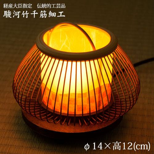 駿河竹千筋細工 行燈 行灯 小さな赤富士 静岡県伝統工芸品 伝統工芸士