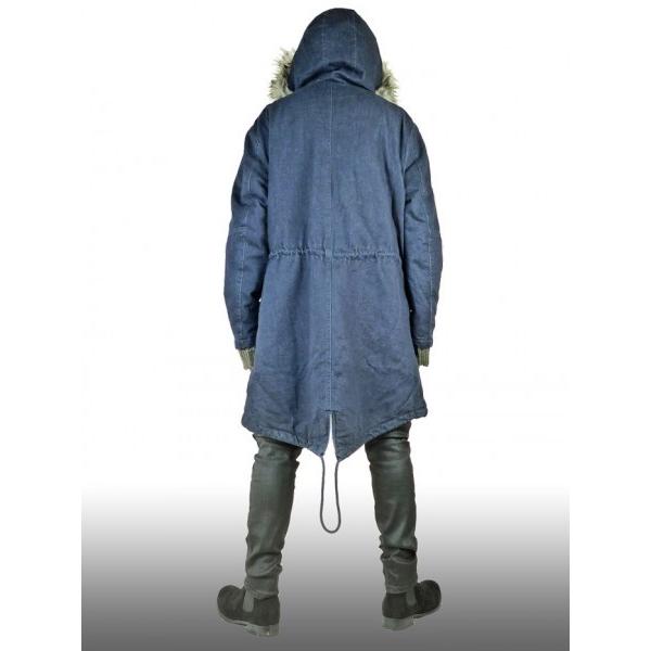 モッズコート インディゴ デニムコート ビッグシルエット モッズ