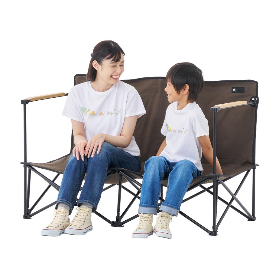 LOGOS（ロゴス） チェア 折りたたみ ワイド ソファ 2人掛け キャンプ