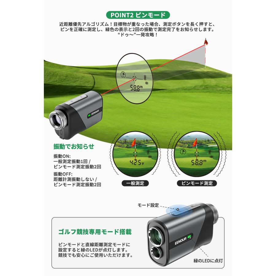 EENOUR ○今平プロ推薦○ゴルフ距離計 レーザー距離計 ミニ EENOUR