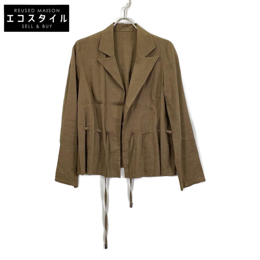 未使用】ヨーガンレール リネン ベージュ エプロン ポケット付き 巻き