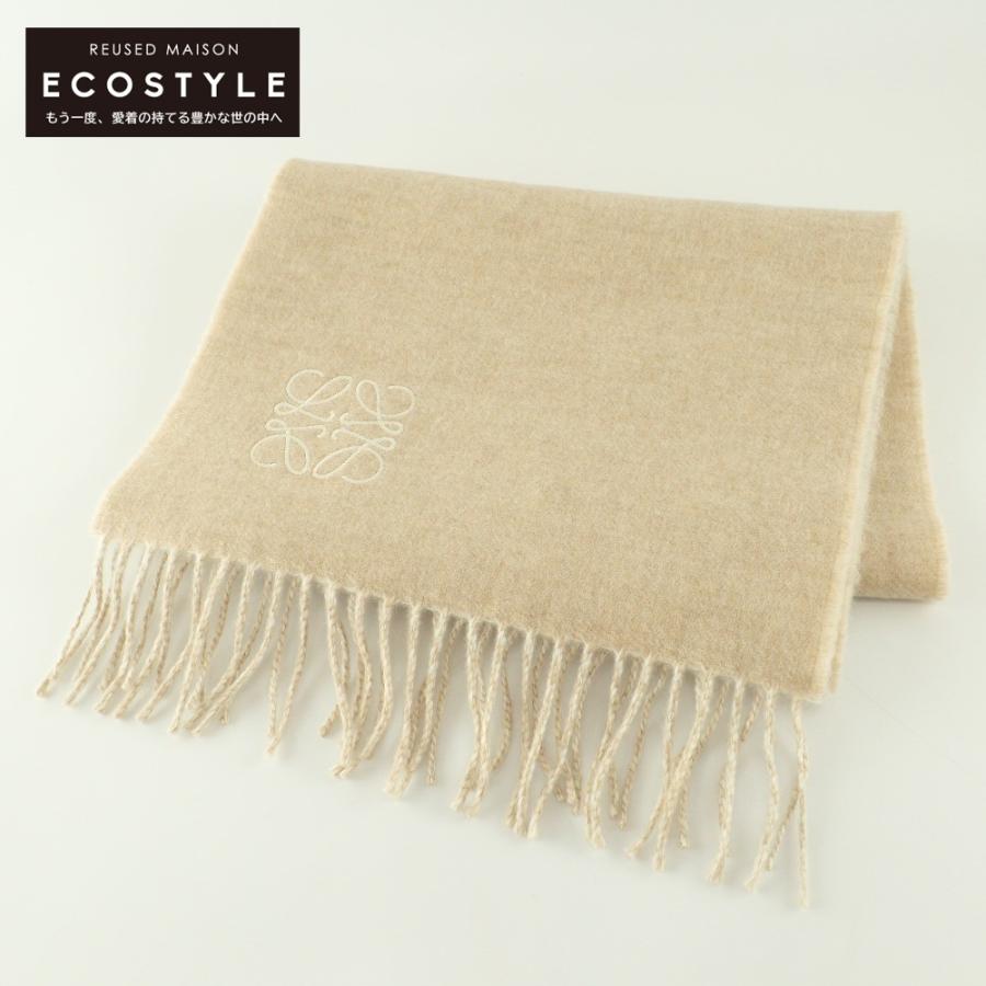 LOEWE（ロエベ） 美品 ウール＆カシミヤ バイカラー スカーフ マフラー