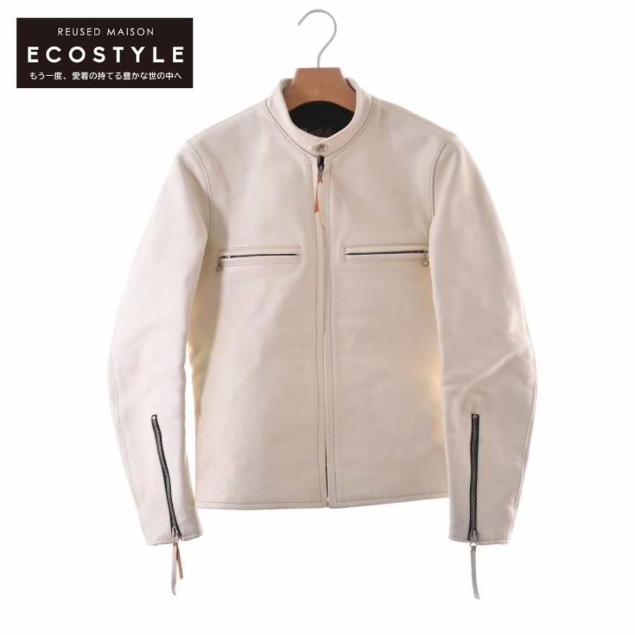 BUCO ブコ J-100 シングルライダース ジャケット 36 ホワイト メンズ