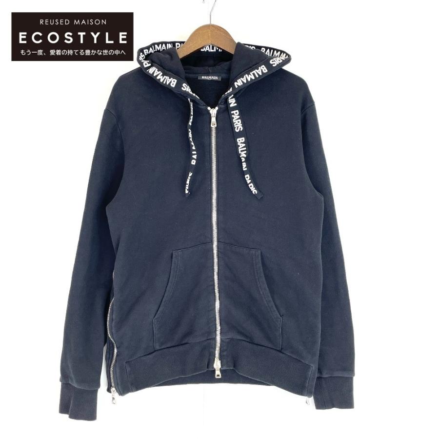 BALMAIN（バルマン） 国内正規/ RH03843J928 LOGO ZIPPED HOODIE