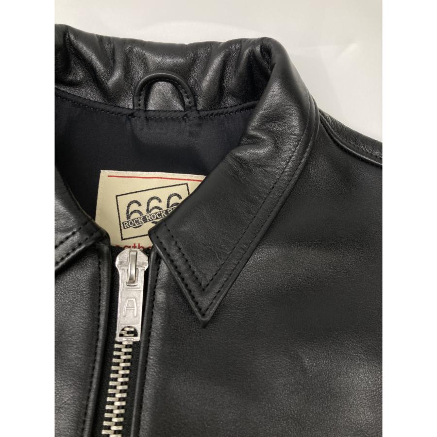666 666トリプルシックス ブラック LETHER WARE ライダース