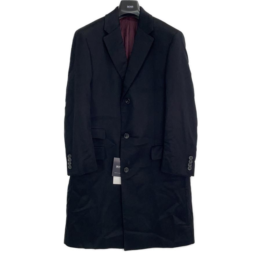 HUGO BOSS ヒューゴボス ブラック カシミヤ100 チェスターコート 表記