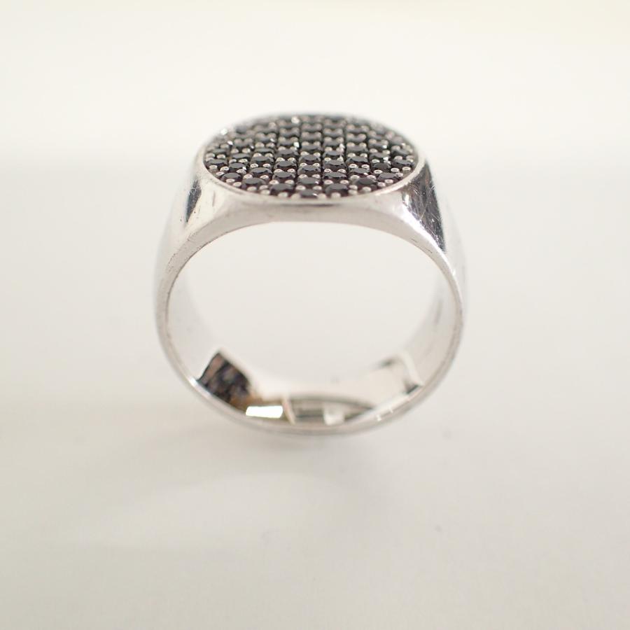 TOMWOOD トムウッド R74HVBSPS925 925 Pinkie Oval Black Spinel