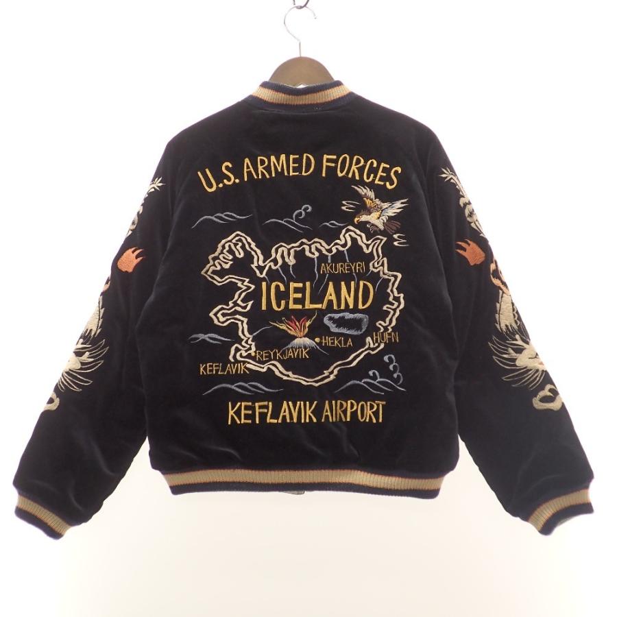 東洋エンタープライズ TT12064 SOUVENIR JACKET 別珍 ICELAND x サテン
