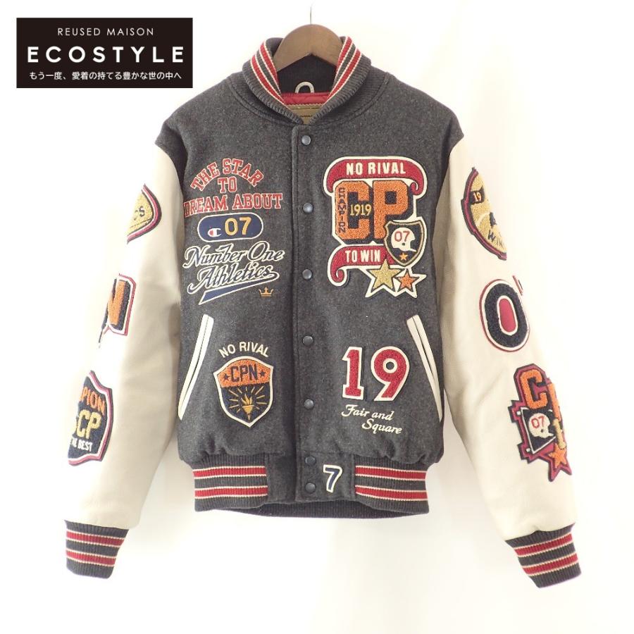 Champion（チャンピオン） C3-N605 アームレザー切替 ワッペン装飾