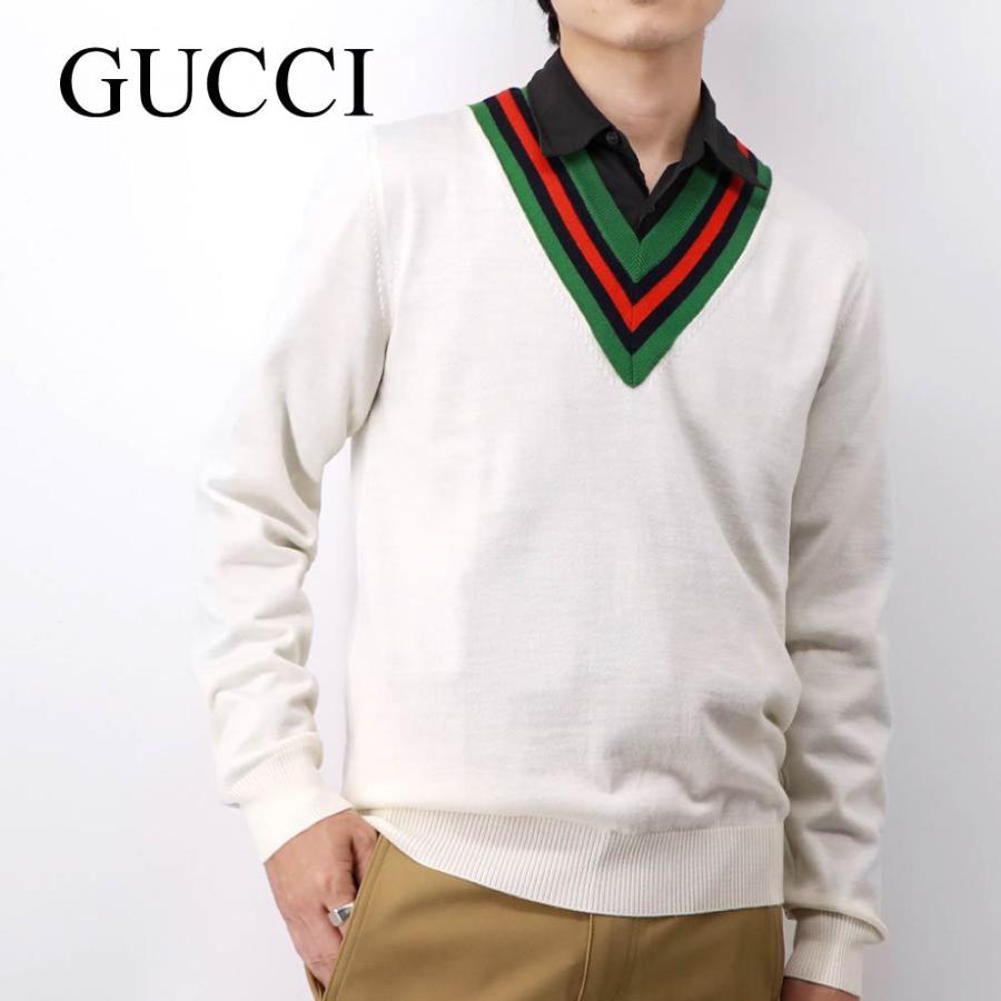 GUCCI（グッチ） ニット メンズ トップス Vネック ウール セーター