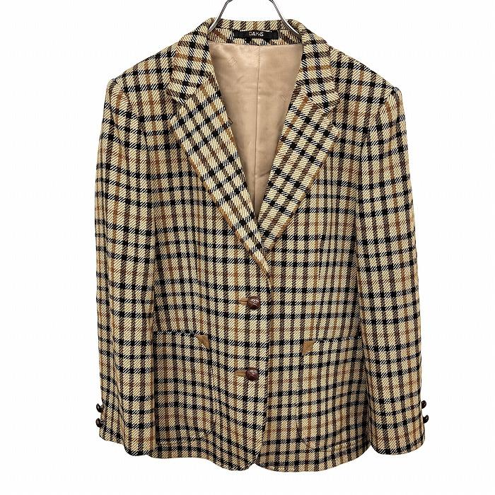 DAKS（ダックス） テーラードジャケット 総裏地 チェック 長袖 毛